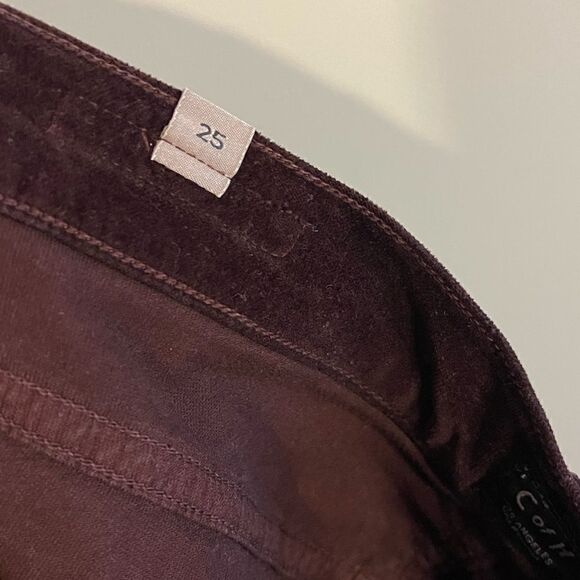 Citizens of Humanity The Rocket High Rise Skinny Burgundy Velvet | SZ 25 - Picture 11 of 13
